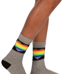 Tipsy Elves Rainbow Heart Socks - Women's Cut 7 Tipsy Elves Rainbow Heart Socks - Women's Cut