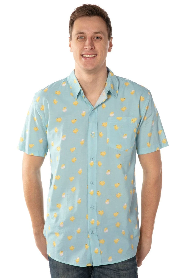 Tipsy Elves Men's Chick Magnet Button Down Shirt 4 Tipsy Elves Men's Chick Magnet Button Down Shirt