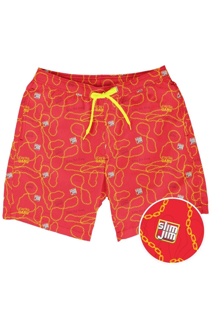 Tipsy Elves Slim Jim Red Swim Trunks Men 3 Tipsy Elves Slim Jim Red Swim Trunks Men