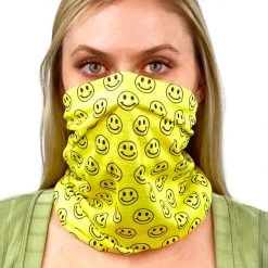 Tipsy Elves Yellow Smiley Ski Face Cover