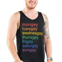Tipsy Elves Gay All Day Tank Top - Men's Cut 11 Tipsy Elves Gay All Day Tank Top - Men's Cut