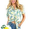 Tipsy Elves Spring Women's Laidback Lemon Hawaiian Shirt 2 Tipsy Elves Spring Women's Laidback Lemon Hawaiian Shirt
