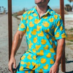 Tipsy Elves Men's Rubber Ducky Hawaiian Shirt