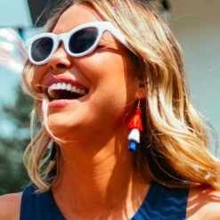 Tipsy Elves Patriotic Tassel Earrings