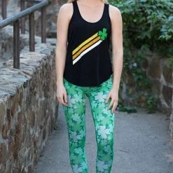 Tipsy Elves Clover Field Leggings Women 7 Tipsy Elves Clover Field Leggings Women