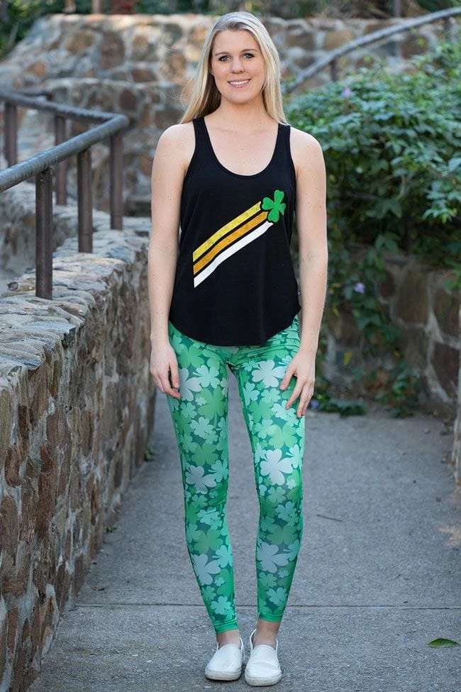 Tipsy Elves Clover Field Leggings Women 5 Tipsy Elves Clover Field Leggings Women