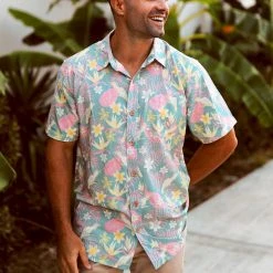 Tipsy Elves Men's Talk Birdie To Me Hawaiian Shirt