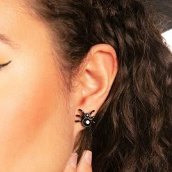 Tipsy Elves Spider Stud Earrings Women