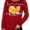 Tipsy Elves Women's Cat-itude Light Up Ugly Christmas Sweater 2 Tipsy Elves Women's Cat-itude Light Up Ugly Christmas Sweater