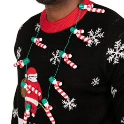 Tipsy Elves Light Up Candy Cane Necklace