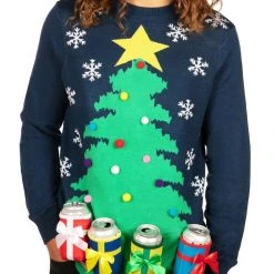 Tipsy Elves Men's Christmas Tree With Beer Holsters Ugly Christmas Sweater 7 Tipsy Elves Men's Christmas Tree With Beer Holsters Ugly Christmas Sweater