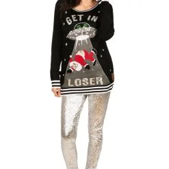 Tipsy Elves Women's UF Oh No Santa Ugly Christmas Sweater 8 Tipsy Elves Women's UF Oh No Santa Ugly Christmas Sweater