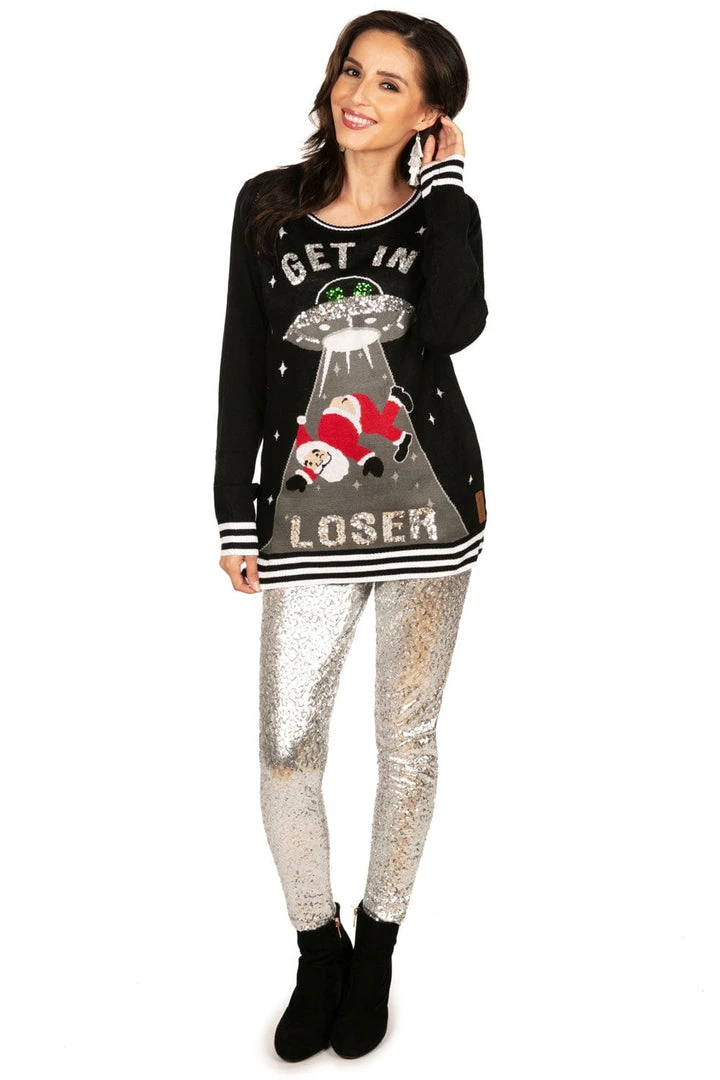 Tipsy Elves Women's UF Oh No Santa Ugly Christmas Sweater 4 Tipsy Elves Women's UF Oh No Santa Ugly Christmas Sweater