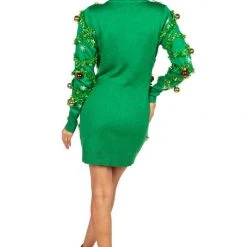 Tipsy Elves Women's Gaudy Garland Sweater Dress