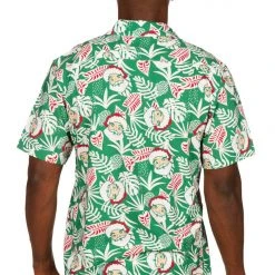 Tipsy Elves Men's Santa Palms Button Down Shirt 8 Tipsy Elves Men's Santa Palms Button Down Shirt