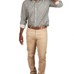 Tipsy Elves Men's Grey Snowman Long-Sleeve Button Down Shirt 9 Tipsy Elves Men's Grey Snowman Long-Sleeve Button Down Shirt