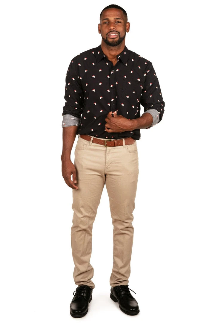 Tipsy Elves Men's Mr. Claus Long-Sleeve Button Down Shirt 6 Tipsy Elves Men's Mr. Claus Long-Sleeve Button Down Shirt