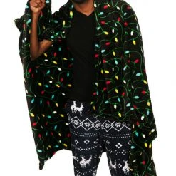 Tipsy Elves String Of Christmas Lights Blanket