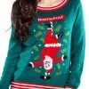Tipsy Elves Women's North Pole Dancer Ugly Christmas Sweater