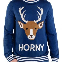 Tipsy Elves Men's Horny As Buck Ugly Christmas Sweater