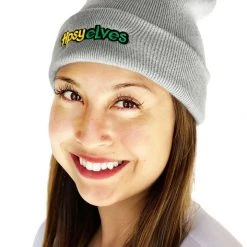 Grey Tipsy Elves Beanie Holidays & Occasions