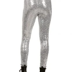 Tipsy Elves Silver Sequin Leggings