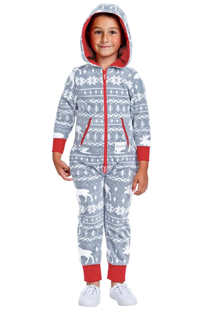 Tipsy Elves Boy's / Girl's Grey Moose Jumpsuit Kids & Baby 3 Tipsy Elves Boy's / Girl's Grey Moose Jumpsuit Kids & Baby