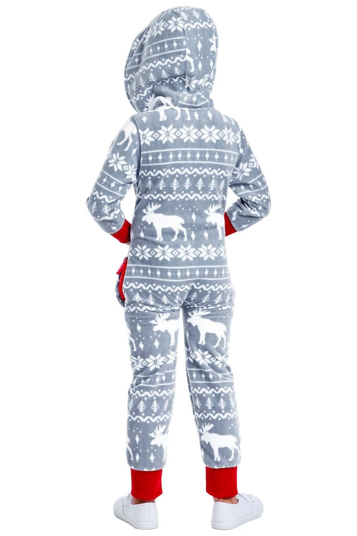 Tipsy Elves Boy's / Girl's Grey Moose Jumpsuit Kids & Baby 4 Tipsy Elves Boy's / Girl's Grey Moose Jumpsuit Kids & Baby