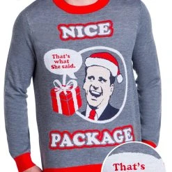 Tipsy Elves Men's Nice Package Michael Scott Sweater