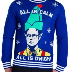 Tipsy Elves Men's All Is Calm All Is Dwight Sweater