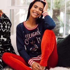 Tipsy Elves Women's Sleighin' It Ugly Christmas Sweater