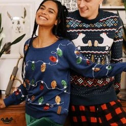 Tipsy Elves Women's Christmas Lights Ugly Christmas Sweater