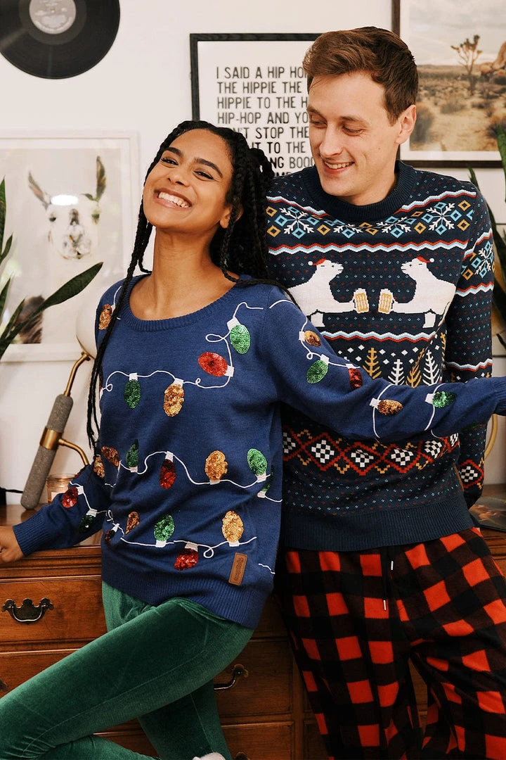 Tipsy Elves Women's Christmas Lights Ugly Christmas Sweater 4 Tipsy Elves Women's Christmas Lights Ugly Christmas Sweater