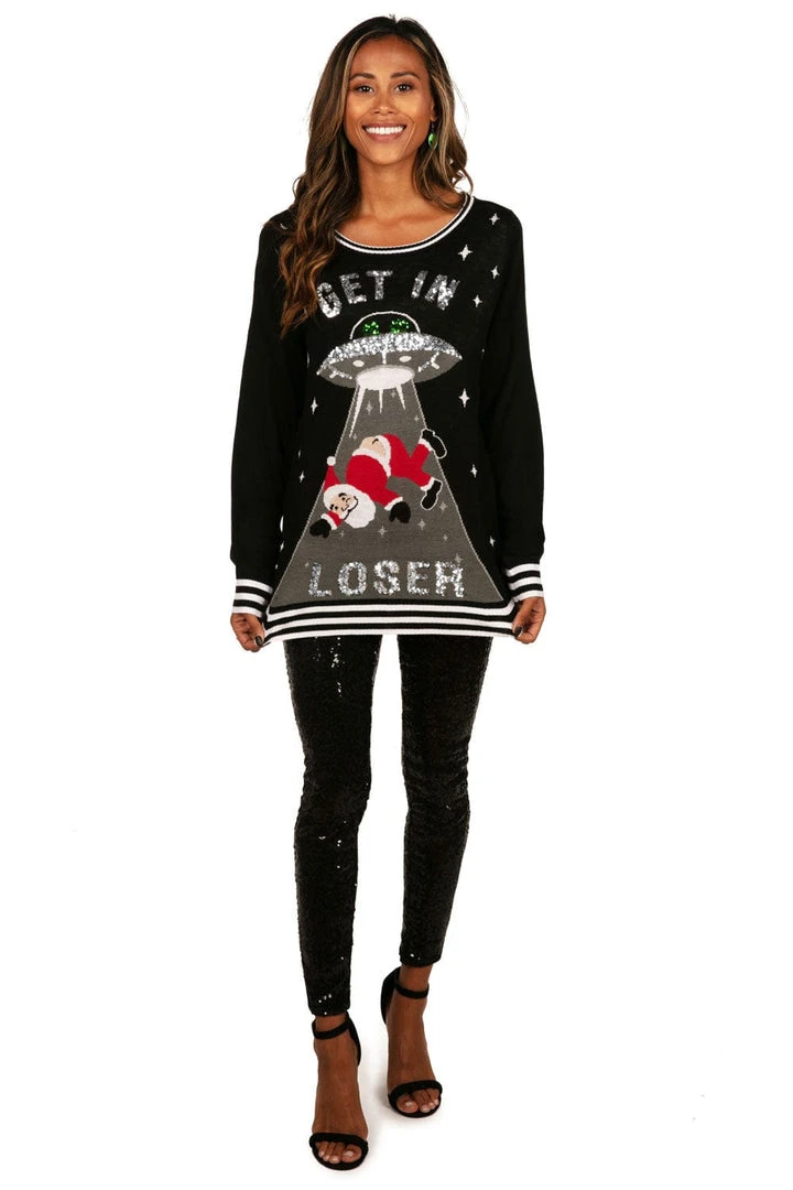 Tipsy Elves Women's UF Oh No Santa Ugly Christmas Sweater 6 Tipsy Elves Women's UF Oh No Santa Ugly Christmas Sweater