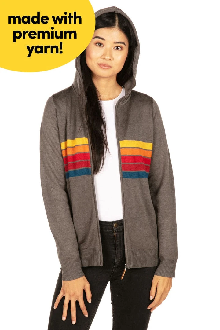 Tipsy Elves Women's Sunset Slopes Zip Up Hooded Sweater 3 Tipsy Elves Women's Sunset Slopes Zip Up Hooded Sweater