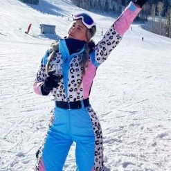 Tipsy Elves Women's Snow Leopard Ski Suit Trending