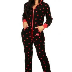 Tipsy Elves Women's Hearts On Fire Jumpsuit & Gift Box