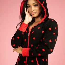 Tipsy Elves Women's Hearts On Fire Jumpsuit & Gift Box 12 Tipsy Elves Women's Hearts On Fire Jumpsuit & Gift Box