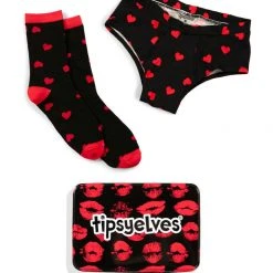 Tipsy Elves Women's Hearts On Fire Underwear & Socks Gift Set 14 Tipsy Elves Women's Hearts On Fire Underwear & Socks Gift Set