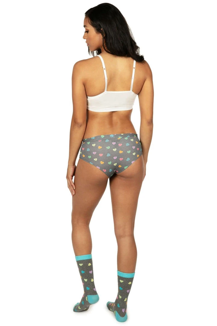 Tipsy Elves Women's Candy Hearts Underwear & Socks Gift Set 9 Tipsy Elves Women's Candy Hearts Underwear & Socks Gift Set
