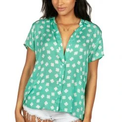 Tipsy Elves Women's Minty Mama Button Down Shirt 15 Tipsy Elves Women's Minty Mama Button Down Shirt