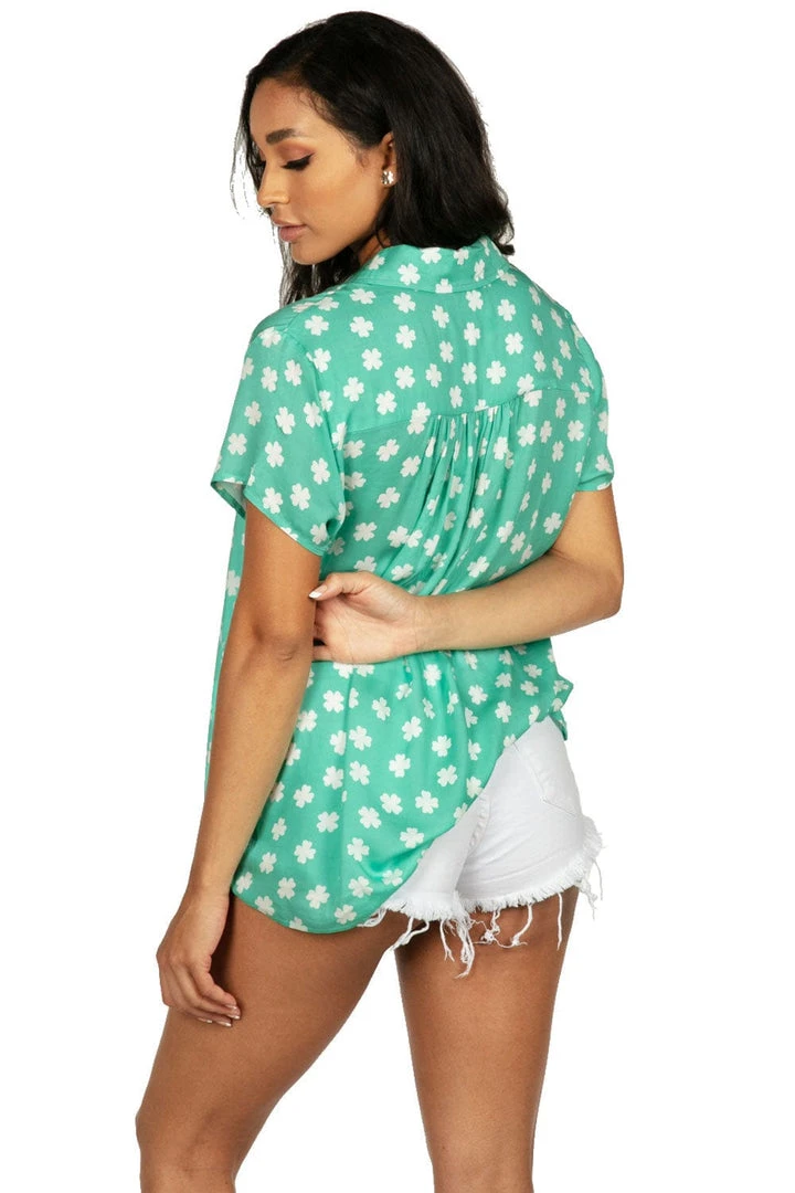 Tipsy Elves Women's Minty Mama Button Down Shirt 5 Tipsy Elves Women's Minty Mama Button Down Shirt