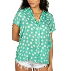 Tipsy Elves Women's Minty Mama Button Down Shirt 12 Tipsy Elves Women's Minty Mama Button Down Shirt