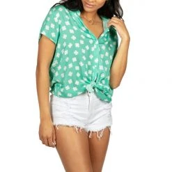 Tipsy Elves Women's Minty Mama Button Down Shirt 13 Tipsy Elves Women's Minty Mama Button Down Shirt