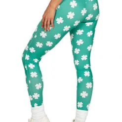 Tipsy Elves Women Maximum Luck Clover High Waisted Leggings