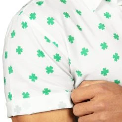 Tipsy Elves Men's White Crushin' Clovers Button Down Shirt 16 Tipsy Elves Men's White Crushin' Clovers Button Down Shirt