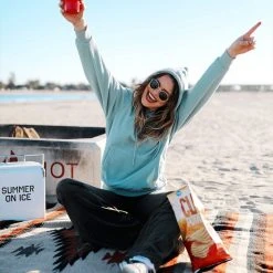 Tipsy Elves Women's Seafoam Solace Fleece Hoodie