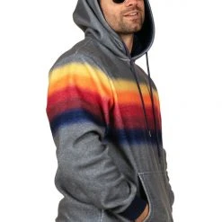 Tipsy Elves Men's Orange Haze Fleece Hoodie