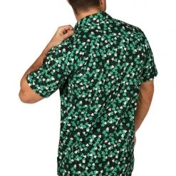 Tipsy Elves Men's Clover Confetti Button Down Shirt 9 Tipsy Elves Men's Clover Confetti Button Down Shirt
