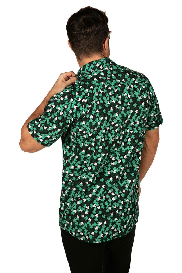 Tipsy Elves Men's Clover Confetti Button Down Shirt 5 Tipsy Elves Men's Clover Confetti Button Down Shirt